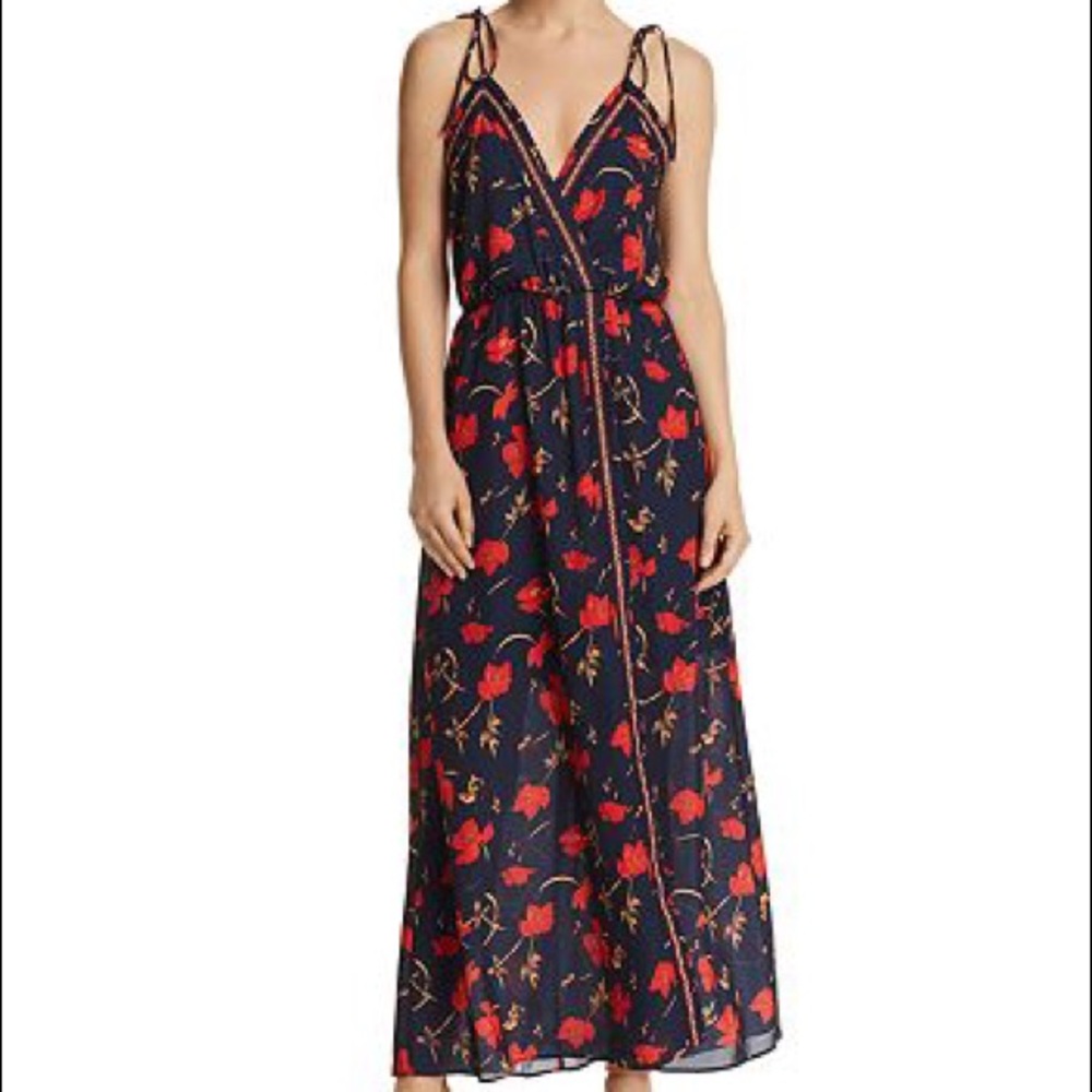 Aqua faux wrap flora dress in size X Small